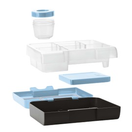 Smash Kids Bento Bite Lunch Box – Digger| 6 Compartment Bento-Style Lunch Box with Ice Brick & Leak-Proof Snack Pot | Removable Tray & Durable Outer Case