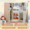 Qaba Ultra-Big Corner Kids Kitchen Playset with Sound Effects, Wooden