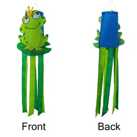 THQZLH 40-Inch Frog Windsock - Fun Summer Decoration for Outdoor Living Spaces