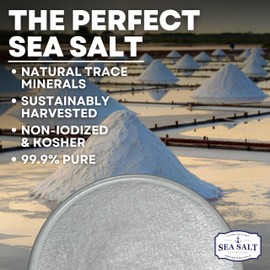Fine Grain Sea Salt from Baja California, Replacement for Table Salt, Non-Iodized, All-Natural, No Additives (5 lb Bag)