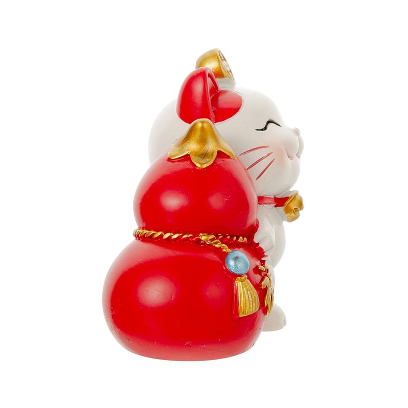 Maneki Neko Statue - Tiny Money Lucky Cat, Caishen Cat,