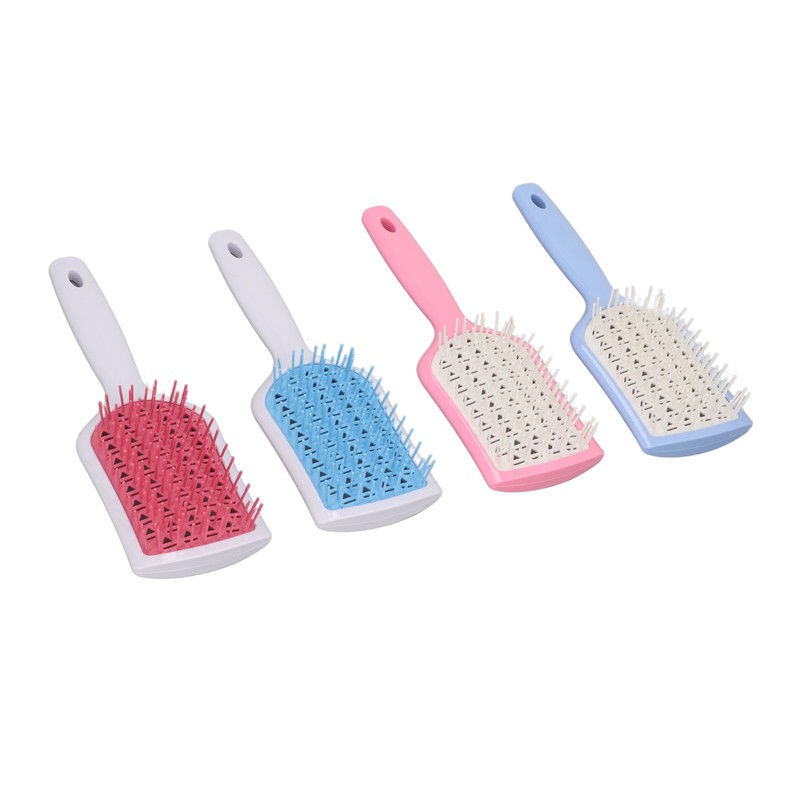 4pcs Hair Detangling Brush Hollow Out Curved Vented Hair Styling