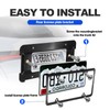 Rear License Plate Bracket Holder w/Stainless Steel Frame, Compatible with