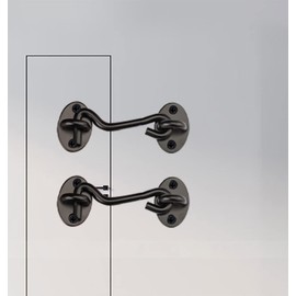 4” Barn Door Lock, Barn Door Latch, Heavy Duty Solid Thicken Stainless Steel Gate Latch Lock, Add More Security and Privacy. Cabin Hooks and Eye Latch Best for Barn Door, Bathroom