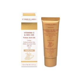 L'Erbolario - Face Protection Cream - Vitamin C & Gold 24K - Light Tone - 50 ml