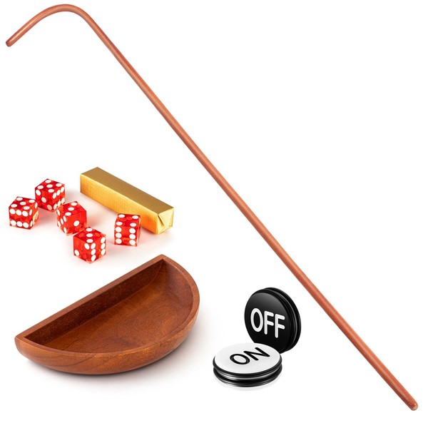 Leyndo Craps Stick Tabletop Game Set, Includes 24" Craps Rattan