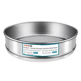 LVDALAB 304 Stainless Steel Mesh Lab Sieve, 500 Mesh (0.03mm) Aperture Test Sieve, 7.9Inch(20cm) Diameter Economy Standard Analysis Sample Test Sieves for Industrial Laboratory Homes