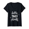 Women's Hello Sweet Cheeks V-Neck T-Shirt, black