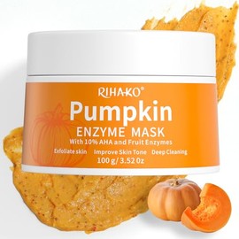 Pumpkin Enzyme Face Mask For Dead Skin,Dullness Dark Spots, Uneven Skin Tone,Large Pores,Facial Skincare Gifts for Him & Her,3.52 oz