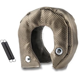 Rroxcok t3 turbo blanket Titanium turbo blanket t3 for T25 T28 GT25 GT28 GT30 GT32 GT35 CT26 Turbine Housing with Locking Springs (Titanium)