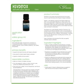 HB Naturals Organic Herpes Detoxification Essential Oil Blend | Non-GMO | Vegan