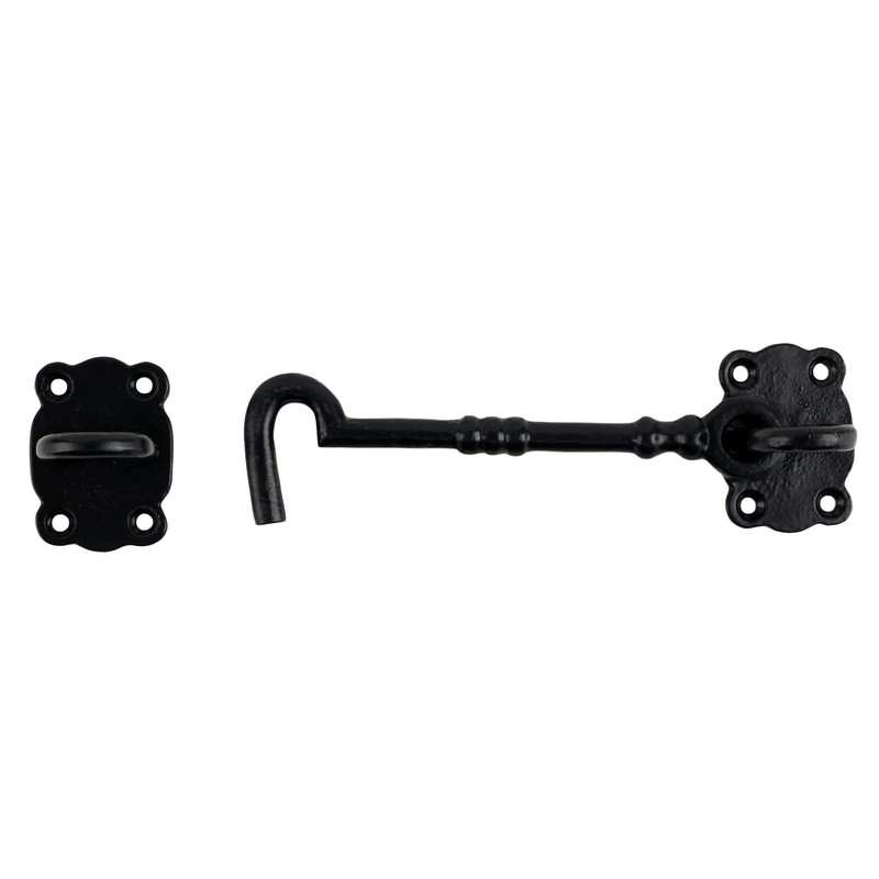 SKANDH 6" Heavy Duty Iron Hook and Eye Latch for