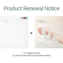 mixsoon Mascarilla de colágeno de hidrogel (35 g x 5 unidades) Nutrición, luminosidad e hidratación a base de plantas, reafirmante todo en uno, ingredientes que se absorben con el tiempo Mascarilla