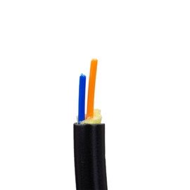 CableWholesale 2-Strand Fiber Indoor/Outdoor Fiber Optic Cable, Singlemode, 9/125 Micron, Black, Riser Rated, Spool, 1000 feet