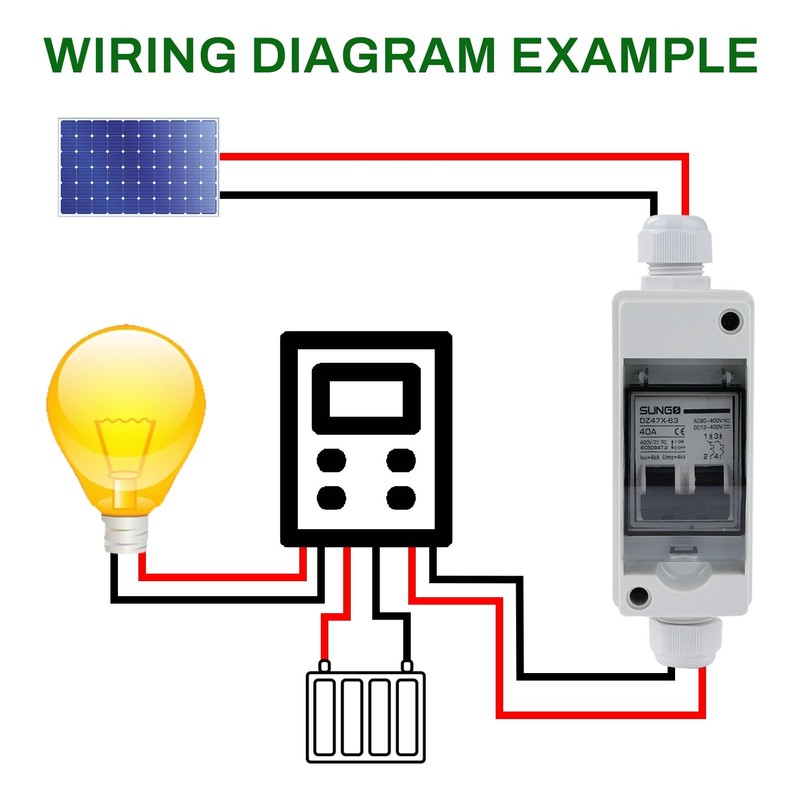 Jadeshay Solar PV Combiner Box,1 String Solar Combiner Box with