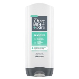Dove Dove Men+Care 3-in-1 Body, Face & Hair Wash Hydrating Sensitive Provides 24 Hour Nourishment with Clean and Calm Scent of Fresh Mint and Cedar Body Wash for Men, 400ml Pack of 6