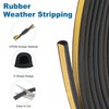 PATIKIL 20 ft D Shape Rubber Seal Strip, Self-Adhesive EPDM