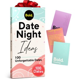 100 Date Night Ideas Card Game – Romantic, Adventurous, and Relaxing Dates for Couples, Perfect for Anniversary, Wedding, & Engagement Gifts, Birthday Gifts for Him or Her, Boyfriend and Girlfriend
