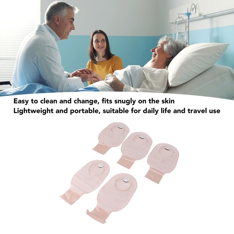 5PCS Colostomy Bags PE Leakproof Ostomy Pouch Ostomy Supplies for