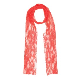Bristol Novelty BA211 80’s Neon Lace Scarf | For Women | Orange 80', One Size