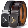 BULLIANT Men belt 2Pack,Leather Ratchet Belt for Gift Men Dress