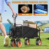 Electric Utility Wagon Cart, Rechargeable Electric Collapsible Folding Wagon, Large