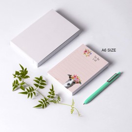 Curled Up Greyhound A6 To Do List Notepad – 50 Tear Off Pages - Greyhound Lover Gift – Notes Organiser – Dog Lover Memo Desk Pad - Stocking Filler