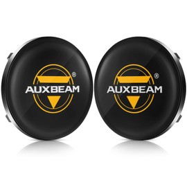 Auxbeam - Cápsulas LED redondas de 10 cm, color negro, cubierta protectora de plástico para lente, luces antiniebla para vehículo, todoterreno, para techo de parachoques, paquete de 2