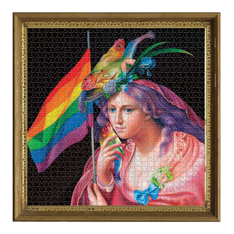 eeBoo: Piece and Love Liberty Rainbow 1000-piece square adult Jigsaw
