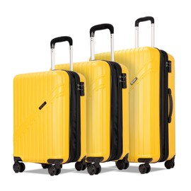 PRIMICIA GinzaTravel Luggage Sets 3-Piece Expandable Suitcases with Wheels PC+ABS Durable Hardside Luggage sets TSA lock