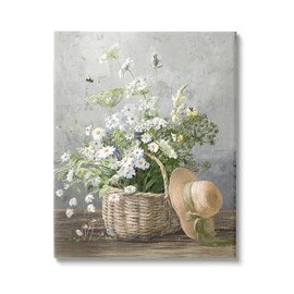 Stupell Industries Country Daisy Basket Canvas Wall Art by Danhui Nai
