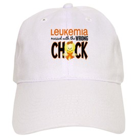 CafePress Leukemia Messed with Wrong Chick Cap Unique Adjustable Baseball Hat White