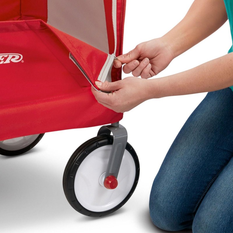 Radio Flyer Foldable Wagon for Kids, Rolling Cart, Baby Stroller,