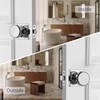 STARPY 6 Pack Polished Chrome Door Knobs with Square Rosette,
