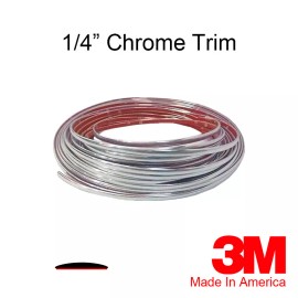 Brickyard Automotive 1/4'' X 5 ft CHROME TRIM Interior Exterior Dash Speaker ACCENT MOLDING ROLL