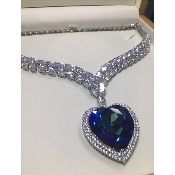 John Daniel Jewellery From The Iconic Collection Blue Crystal Heart