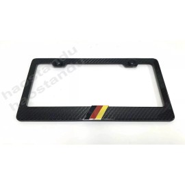 License Plate Frame Shop 1x GERMAN FLAG 3D Emblem Real 3K TwillWeave CARBON FIBER License Plate Frame