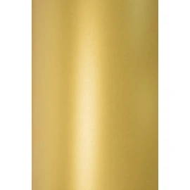 Netuno 10 x craft cardboard, mother-of-pearl gold, DIN A4, 210 x 297 mm, 230 g, Sirio Pearl Aurum, pearlescent cardboard, gold glossy, double-sided shimmering metallic effect, glossy cardboard,