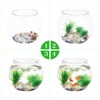 1 Gallon Plastic Fish Bowl, Shatterproof Clear Round Goldfish Betta