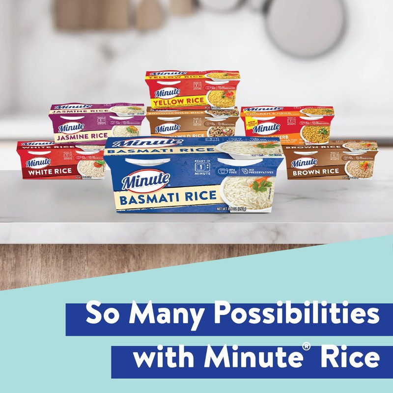 Minute Ready-to-Serve Basmati Rice, Microwavable Rice Cups, 8.8-Ounce Cups (Pack