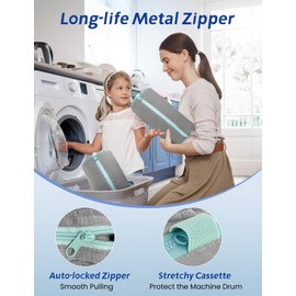 Pomeney Laundry Shoe Bag for Washing Machine, Suitable for Most Shoe Types, Shoe Laundry Bag, Invisible Zipper to Protect Washing Machine, Reusable Shoe Laundry Bag for Washer and Dryer (Gray 1pcs)