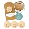 Joli Coon 10 Wooden Discs with Folding Envelope and Seal