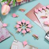 Kisangel 50pcs Mini Heart Clothespins Pink Wooden Clips DIY Photo