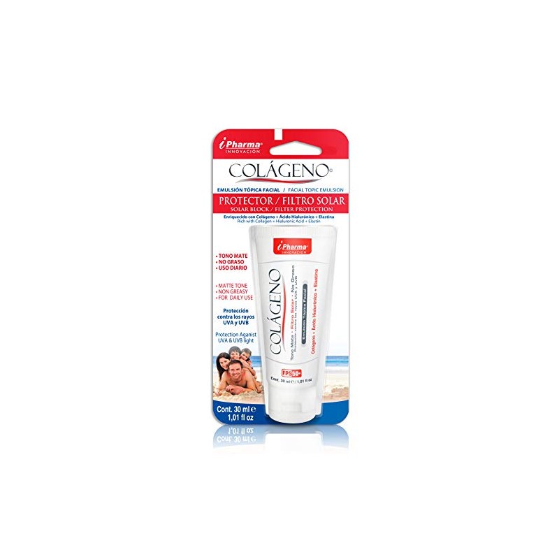 Protector Solar en crema con Colágeno tono mate FPS 50+