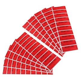 YINETTECH 100pcs 25x85mm/1x3.35inch Transfer Tamper-Proof Security Void Stickers Evident Security Guarantee Void Labels with a Barcode Red