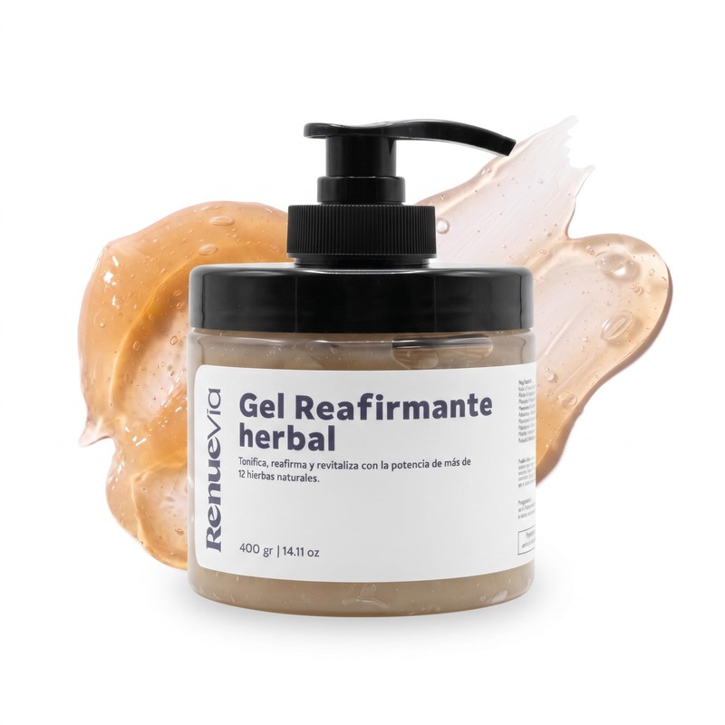 Gel Reafirmante Herbal, 400 g, Fórmula Natural con Mentol y