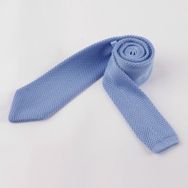 Alizeal Mens Vintage Multi-colored Casual Knitted Neckties, Light Blue