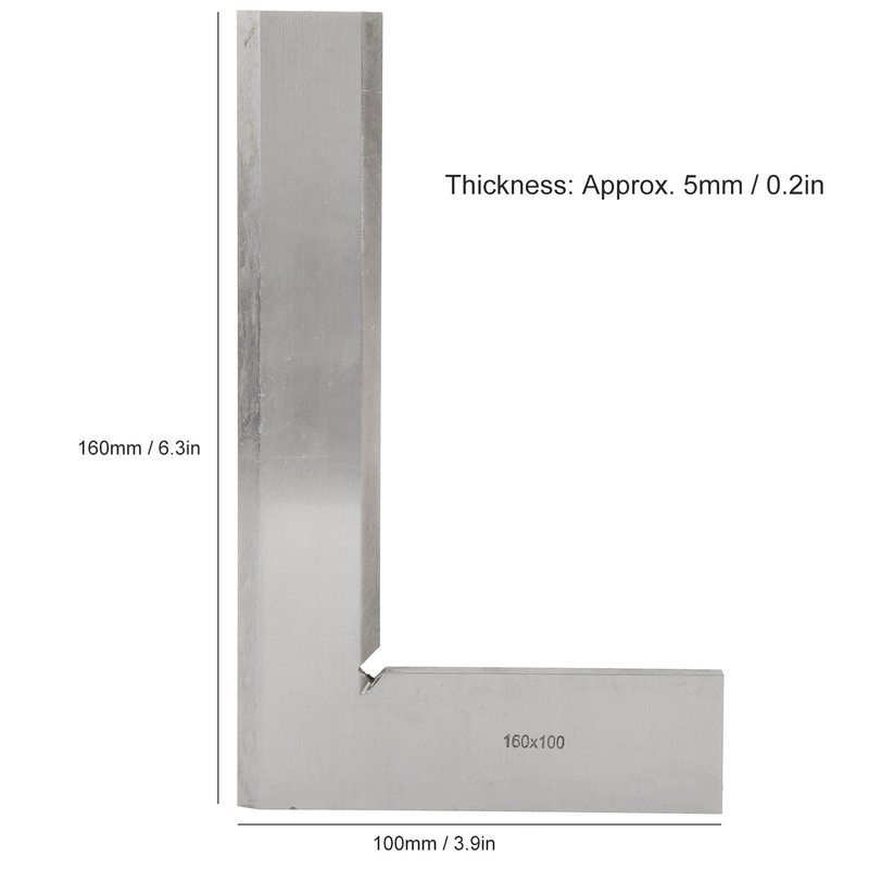 Knife Edge Ruler Stainless Steel Parts Marking 90° Square Industrial