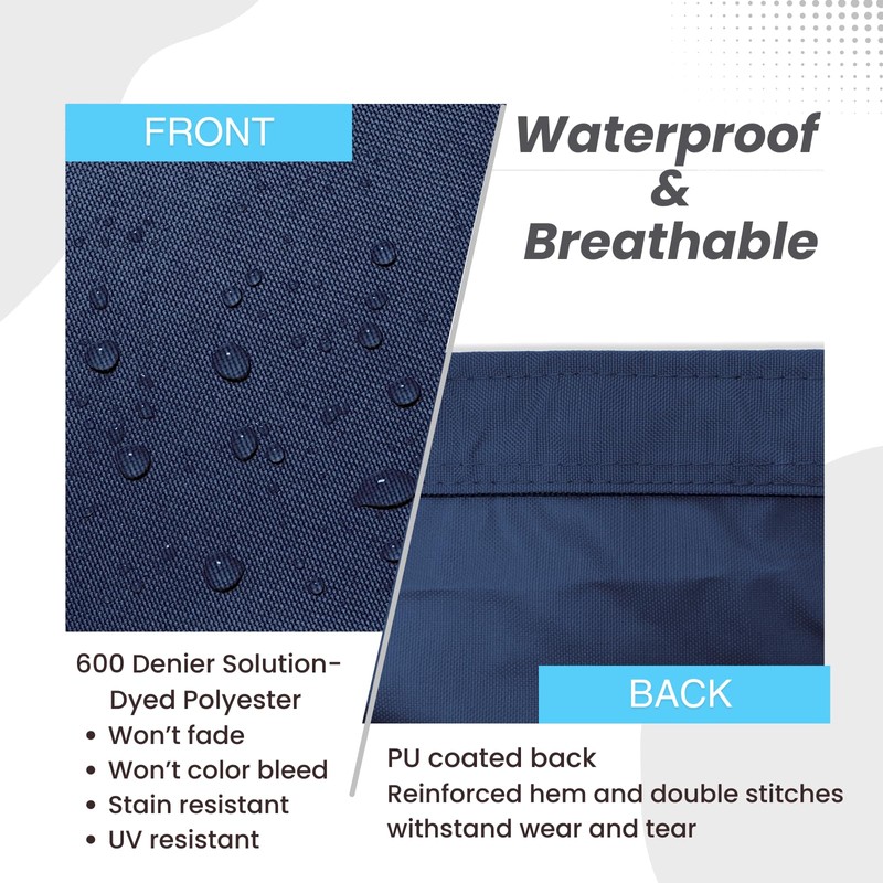 SavvyCraft Waterproof Mainsail Boom Cover, Heavy Duty 600D Sailboat Mainsail