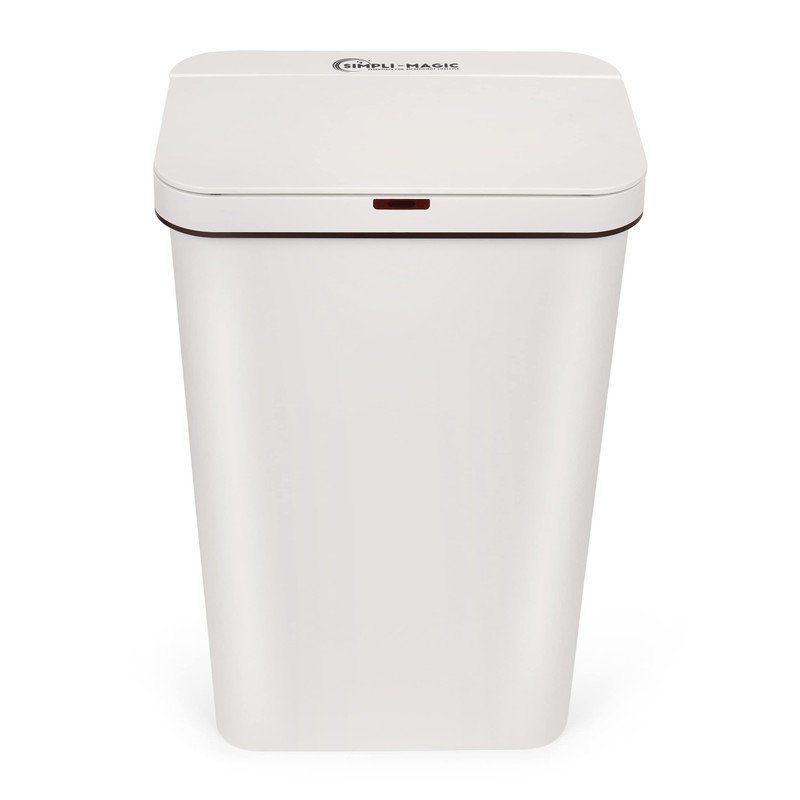 SIMPLI-MAGIC 79502 13 Gallon Touchless Sensor Trash Can, Rectangle Garbage